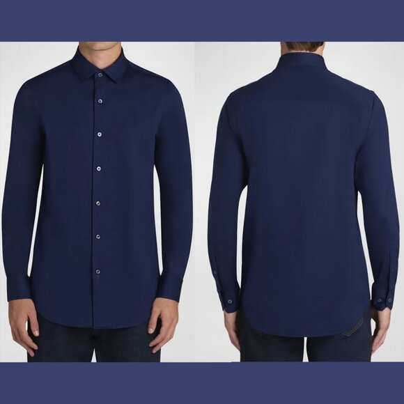 Bugatchi Other - Bugatchi OoohCotton® Solid Button-Up Shirt Mens L Stretch Capsule Luxury Tech